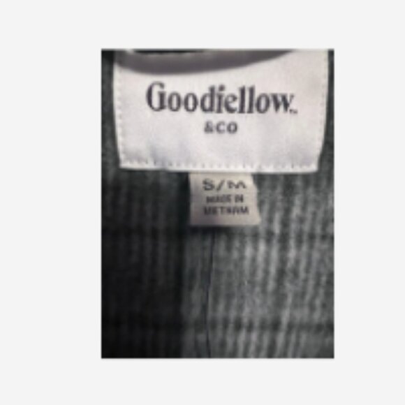 Goodfellow & Co Robe Men's Size S/M Gray Plaid Micro-Fleece 2 Pockets & Belt - Picture 5 of 5